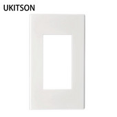 120 mm USA standardse 3 rühma tühja seina väljalaskeava esipaneeli raampaneel valge värvi ülikond 3 mooduli jaoks, pistikupesa 23x36 mm