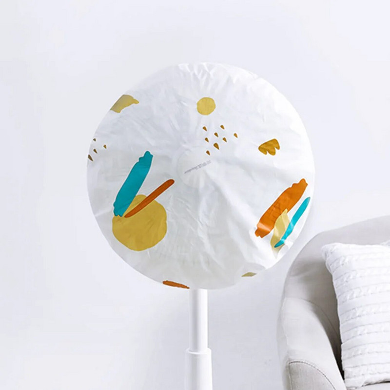 Capac ventilator electric PEVA, portabil, reutilizabil, lavabil, rezistent la praf, rezistent la umiditate, huse drăguțe, scut pentru dormitor de interior