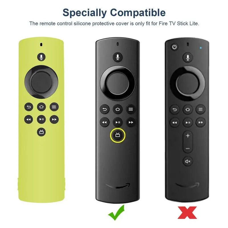 Silikonsko kućište za daljinski upravljač za Fire TV Stick Lite za AMAZON FIRE TV Stick, mekano perivo zaštitno kućište za daljinski upravljač