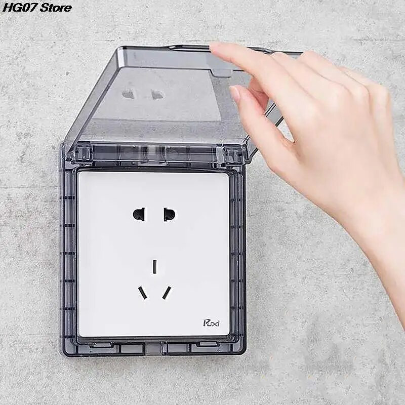 86 tüüpi isekleepuv paksu seinakontakti veekindel kast elektripistiku kate Vannitoa seinalüliti kaitsekate pistikupesa pritsmed