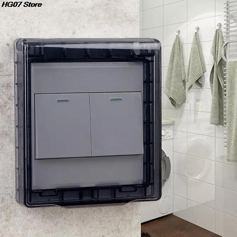 86 tüüpi isekleepuv paksu seinakontakti veekindel kast elektripistiku kate Vannitoa seinalüliti kaitsekate pistikupesa pritsmed