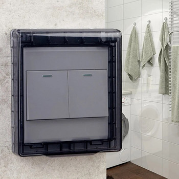 86 Τύπος αδιάβροχο κιβώτιο Ηλεκτρικό κάλυμμα βύσματος Αυτοκόλλητο πάχος τοίχου Πρίζα μπάνιου Διακόπτης τοίχου Προστασία Κάλυμμα Πρίζα Splash