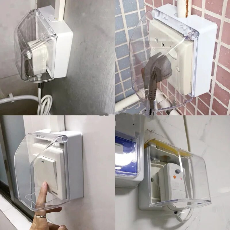 86 tipa Pojačana vodootporna kutija za zaštitu od prskanja Samoljepljiva električna zidna utičnica Prekidač Zaštitni poklopac Kupaonski pribor