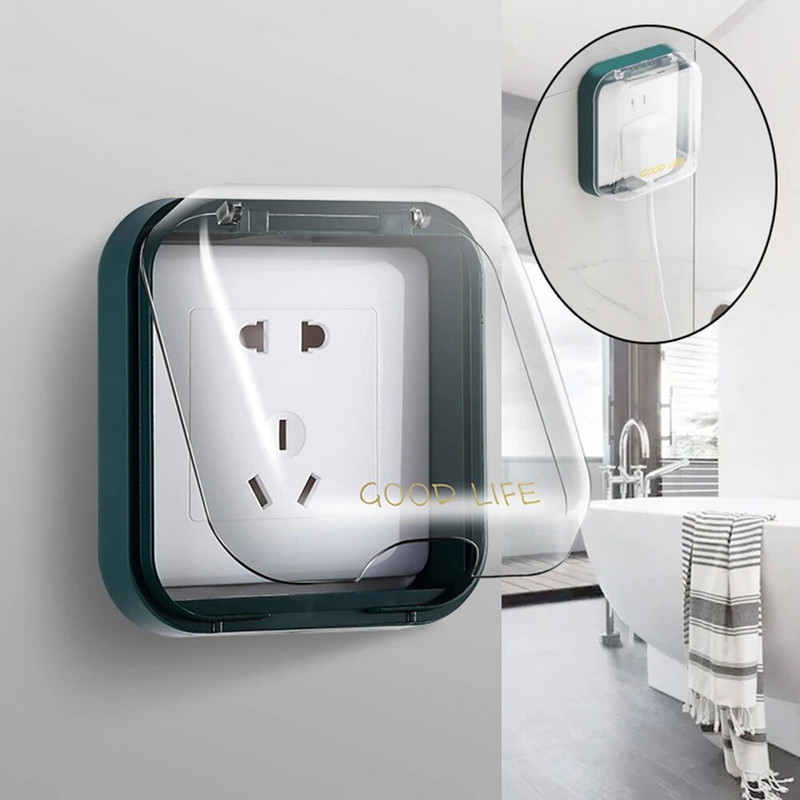 1vnt 86 tipo lipnus vandeniui atsparus elektros kištuko dangtelis purslų dėžutės lizdai jungiklių apsaugos dėžutės apsauga, vonios reikmenys