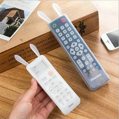 Transparent Noctilucent Remote Control Cover for TV Air Conditioner Rabbit Ear Remote Dustproof Protective Case Sheath Sleeve