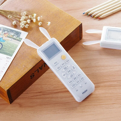 Permatomas „Noctilucent“ nuotolinio valdymo pulto dangtelis televizoriui oro kondicionieriui „Rabbit Ear“ nuotolinio valdymo pulto dulkėms atsparus apsauginis dėklas.