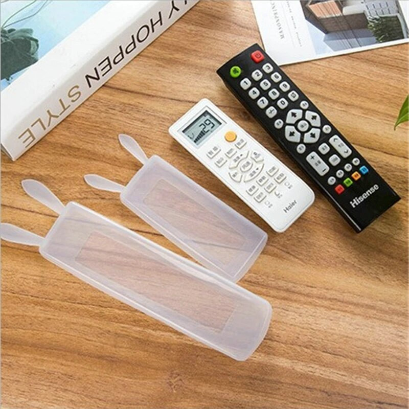 Permatomas „Noctilucent“ nuotolinio valdymo pulto dangtelis televizoriui oro kondicionieriui „Rabbit Ear“ nuotolinio valdymo pulto dulkėms atsparus apsauginis dėklas.