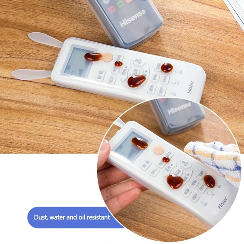 Permatomas „Noctilucent“ nuotolinio valdymo pulto dangtelis televizoriui oro kondicionieriui „Rabbit Ear“ nuotolinio valdymo pulto dulkėms atsparus apsauginis dėklas.