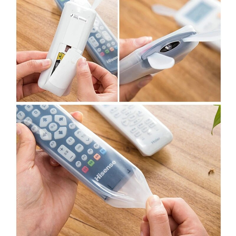 Permatomas „Noctilucent“ nuotolinio valdymo pulto dangtelis televizoriui oro kondicionieriui „Rabbit Ear“ nuotolinio valdymo pulto dulkėms atsparus apsauginis dėklas.