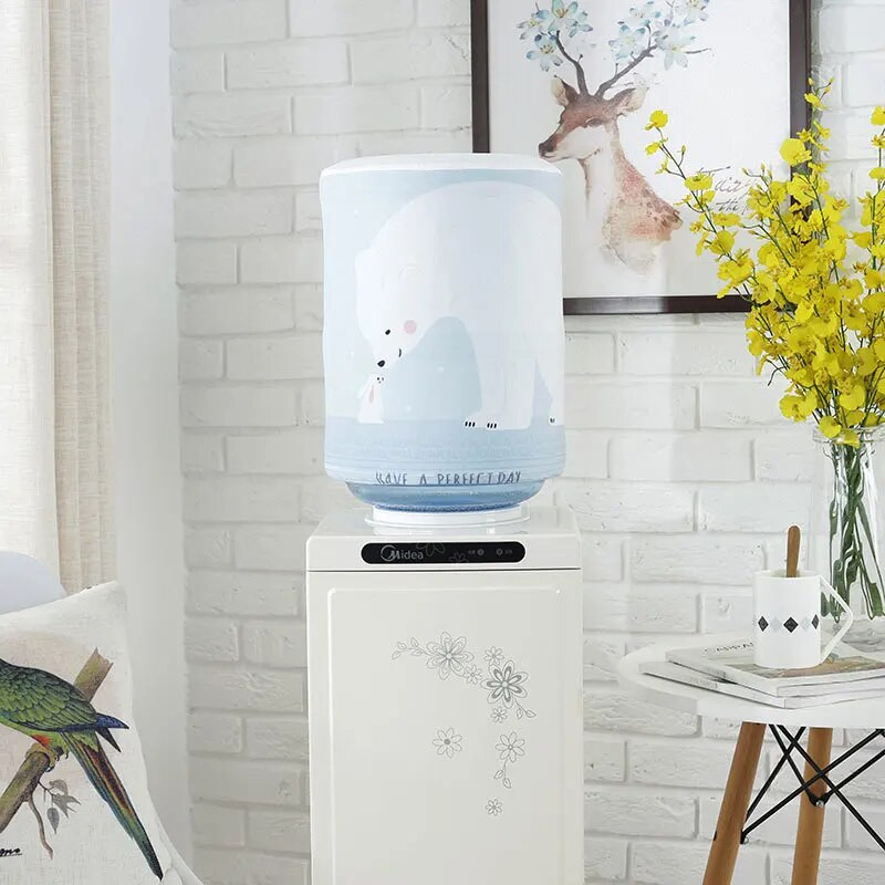 Spausdintų animacinių filmų gyvūnų audiniai menai, girdymo fontanai, statinės Vandens dozatorius, dulkių dangtelis, buitinių prekių apsauga, FC003