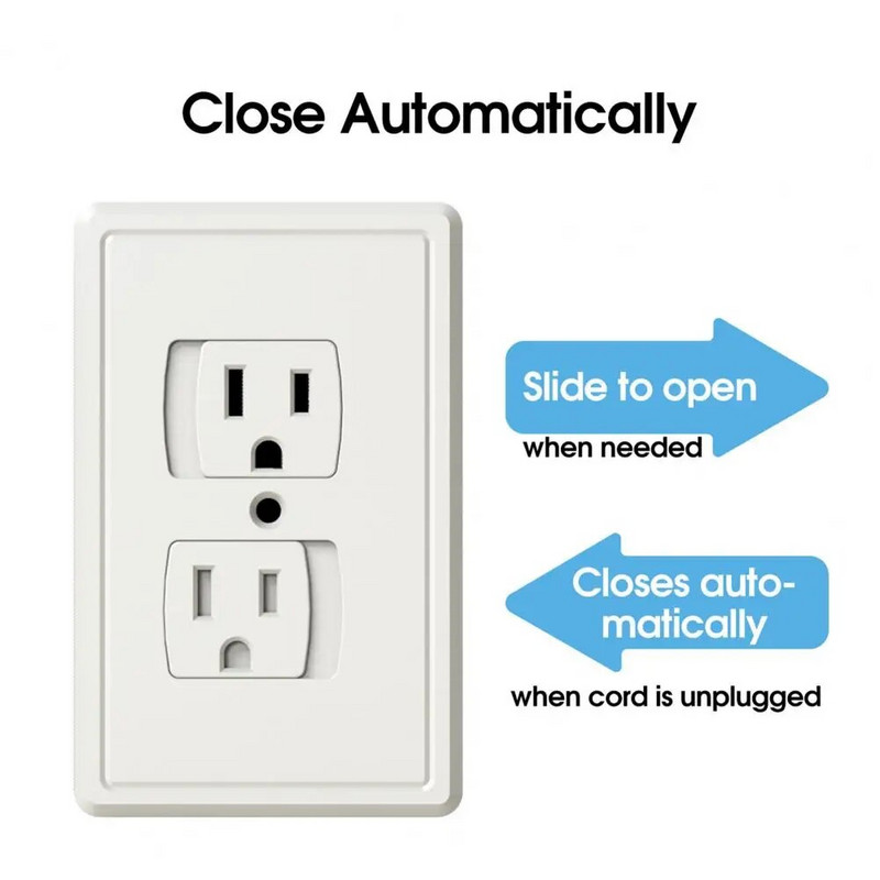 Mugav kruviga elektripistikupesa kaanega Lihtne paigaldamine Lapsekindel lastekaitse seinakontakti pistikupesa pistikupesa kate