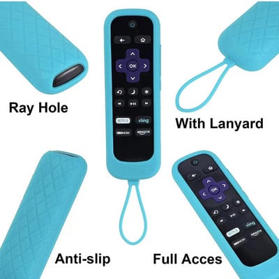 Protective Storage Bag Portable Silicone for TCL Roku 3903 SE RC280 Remote Control Case TV Shockproof Dustproof Control Cover