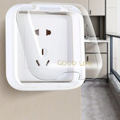 Vannitoa pistikupesa ümbris Läbipaistev kaasaskantav pistikupesa ümbris igapäevaseks kasutamiseks