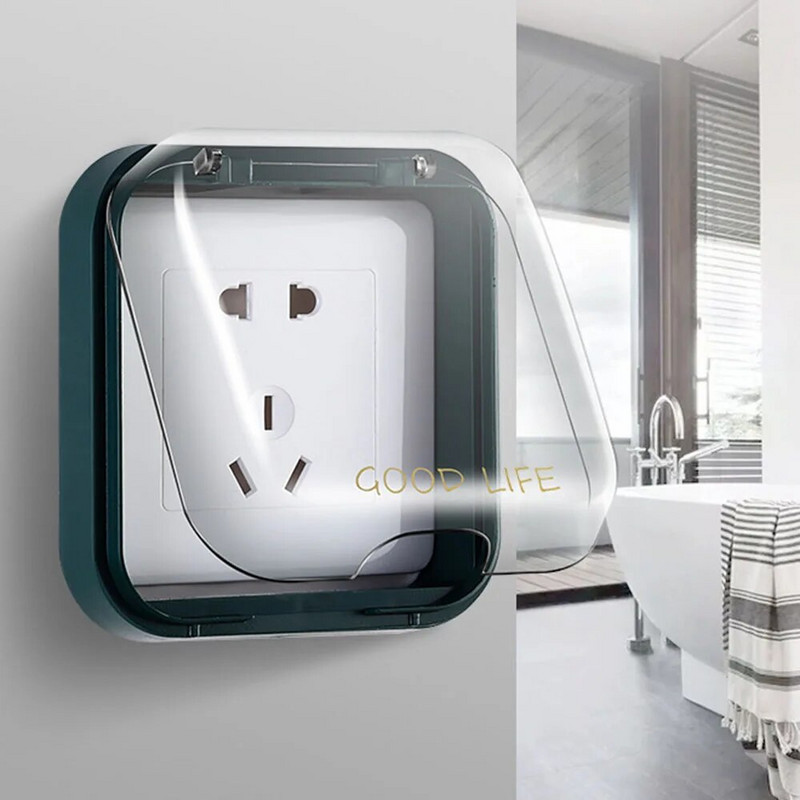 Vannitoa pistikupesa ümbris Läbipaistev kaasaskantav pistikupesa ümbris igapäevaseks kasutamiseks