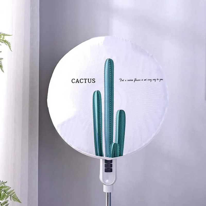 Navlaka za stolni ventilator Periva zaštitna torbica za ventilator Sklopiva protiv prignječenja Izvrstan 3D uzorak tropskog lišća Okrugla navlaka za električni ventilator