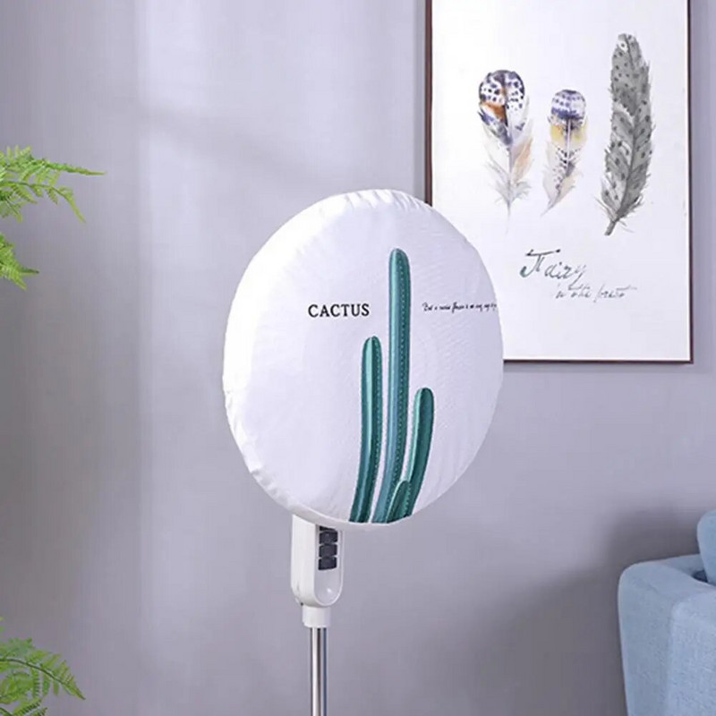 Navlaka za stolni ventilator Periva zaštitna torbica za ventilator Sklopiva protiv prignječenja Izvrstan 3D uzorak tropskog lišća Okrugla navlaka za električni ventilator