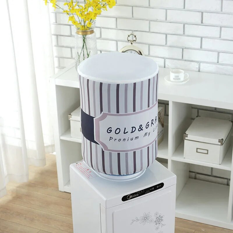 Iš poliesterio spausdinto vandens balionėlio dulkių dangtelis korėjiečių animacinių filmų gėlių kūrybinių gėrimų fontanų vandens dozatoriaus dangtelis