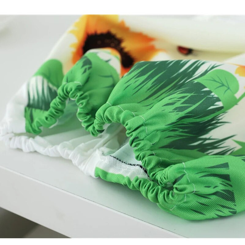 Iš poliesterio spausdinto vandens balionėlio dulkių dangtelis korėjiečių animacinių filmų gėlių kūrybinių gėrimų fontanų vandens dozatoriaus dangtelis