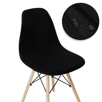 Jednobojna školjkasta navlaka za stolicu, rastezljiva, jeftina, kratka navlaka za stolac s otisnutim presvlakama za blagovaonska sjedala za kućni bar, hotelsku zabavu, banket