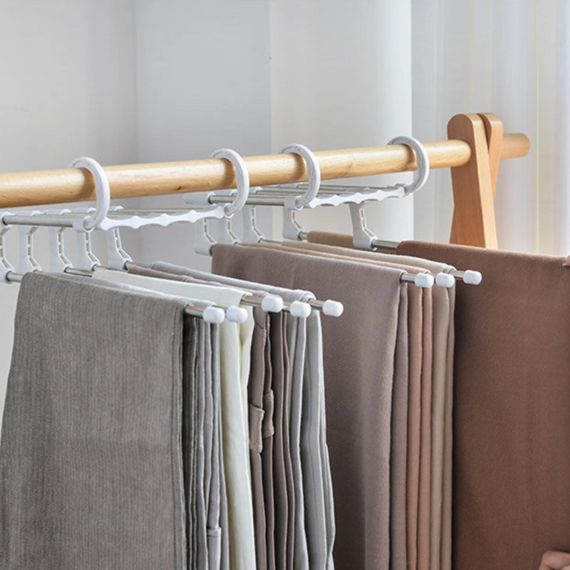 Nadrágakasztó Nadrágtartó Többrétegű tároló Behúzható fogas akasztható sapkákhoz Sálak Övek