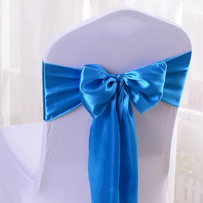 1 buc. Scaun din satin Arc cuvete Scaun de nunta Nod Panglică Cravate fluture Hotel Petrecere Banchet Restaurant Decor interior exterior