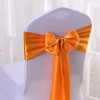 1 buc. Scaun din satin Arc cuvete Scaun de nunta Nod Panglică Cravate fluture Hotel Petrecere Banchet Restaurant Decor interior exterior
