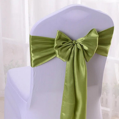 1 buc. Scaun din satin Arc cuvete Scaun de nunta Nod Panglică Cravate fluture Hotel Petrecere Banchet Restaurant Decor interior exterior