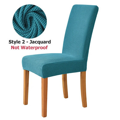 NOU Husă de scaun elastică Jacquard impermeabilă pentru scaune de sufragerie pentru scaune pentru bucătărie, nuntă, hotel, banchet, scaun protector
