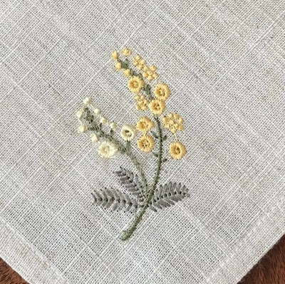 @Varieties flower, Garden Brodate servetele aspect lenjerie, servetele de loc, rogojini de masa, Hotel, airbnb, restaurant 40x40cm