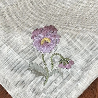 @Varieties flower, Garden Brodate servetele aspect lenjerie, servetele de loc, rogojini de masa, Hotel, airbnb, restaurant 40x40cm