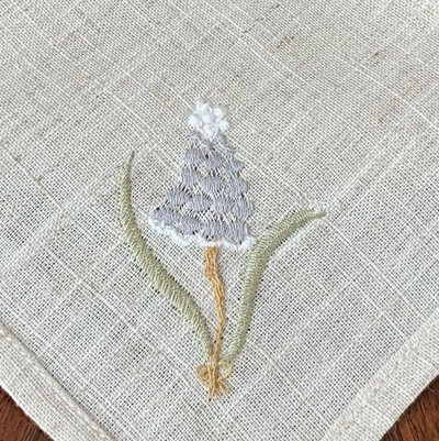 @Varieties flower, Garden Brodate servetele aspect lenjerie, servetele de loc, rogojini de masa, Hotel, airbnb, restaurant 40x40cm