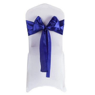 1vnt satino kėdės varčios kaklaraiščio juostelė lanko mazgo dangtelis sėdynės nugaros diržas, skirtas viešbučio banketui, vestuvių vakarėliui, valgomojo kėdės dekoravimui