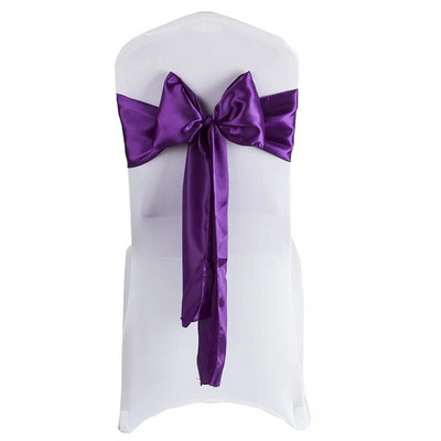 1vnt satino kėdės varčios kaklaraiščio juostelė lanko mazgo dangtelis sėdynės nugaros diržas, skirtas viešbučio banketui, vestuvių vakarėliui, valgomojo kėdės dekoravimui