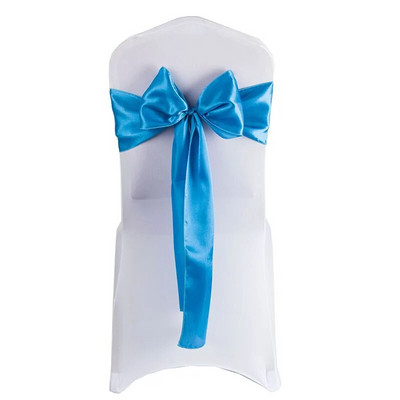 1vnt satino kėdės varčios kaklaraiščio juostelė lanko mazgo dangtelis sėdynės nugaros diržas, skirtas viešbučio banketui, vestuvių vakarėliui, valgomojo kėdės dekoravimui