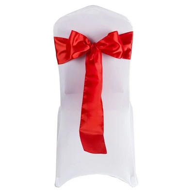1vnt satino kėdės varčios kaklaraiščio juostelė lanko mazgo dangtelis sėdynės nugaros diržas, skirtas viešbučio banketui, vestuvių vakarėliui, valgomojo kėdės dekoravimui