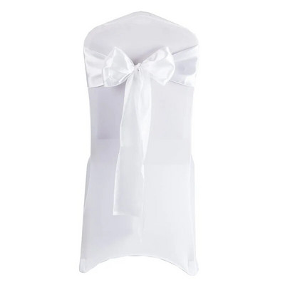1vnt satino kėdės varčios kaklaraiščio juostelė lanko mazgo dangtelis sėdynės nugaros diržas, skirtas viešbučio banketui, vestuvių vakarėliui, valgomojo kėdės dekoravimui