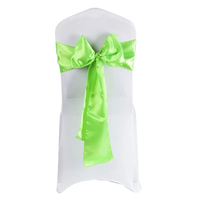 1vnt satino kėdės varčios kaklaraiščio juostelė lanko mazgo dangtelis sėdynės nugaros diržas, skirtas viešbučio banketui, vestuvių vakarėliui, valgomojo kėdės dekoravimui