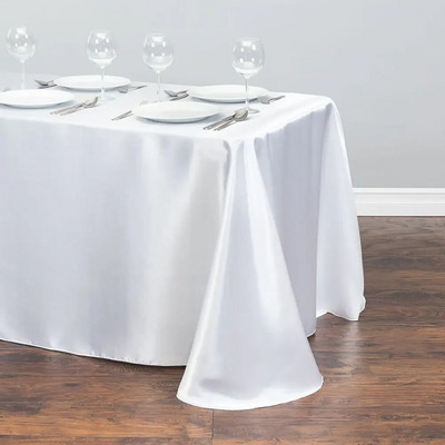 Față de masă dreptunghiulară din satin Nuntă Crăciun Baby Shower Evenimente de naștere Banchet Față de masă Suprapuneri Decor Masă de sufragerie acasă