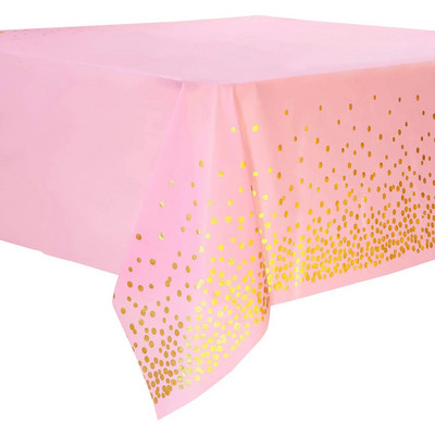 Fețe de masă PEVA pentru Mese dreptunghiulare Fețe de masă de unică folosință Acoperă Confetti cu puncte aurii Petreceri Nuntă Nupțială 54" x 108"