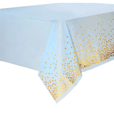 Fețe de masă PEVA pentru Mese dreptunghiulare Fețe de masă de unică folosință Acoperă Confetti cu puncte aurii Petreceri Nuntă Nupțială 54" x 108"