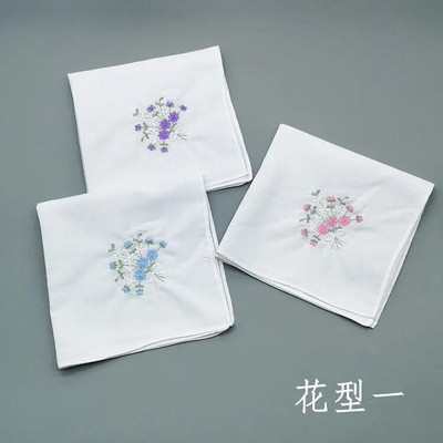 Batistă cu broderie florală Prosoape Doamnelor Prosop de mână elegant pătrat Moale, prietenos cu pielea Toallas De Pañuelo Respirabil 핸드타올