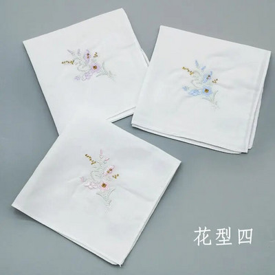 Batistă cu broderie florală Prosoape Doamnelor Prosop de mână elegant pătrat Moale, prietenos cu pielea Toallas De Pañuelo Respirabil 핸드타올