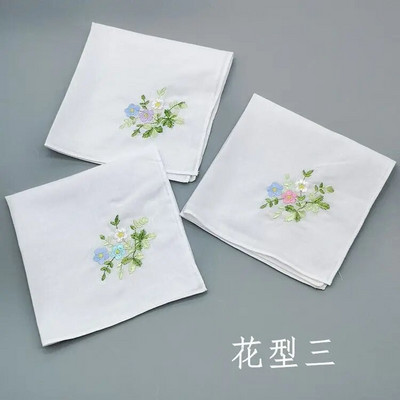 Batistă cu broderie florală Prosoape Doamnelor Prosop de mână elegant pătrat Moale, prietenos cu pielea Toallas De Pañuelo Respirabil 핸드타올