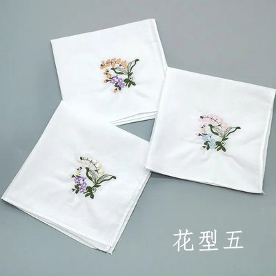Batistă cu broderie florală Prosoape Doamnelor Prosop de mână elegant pătrat Moale, prietenos cu pielea Toallas De Pañuelo Respirabil 핸드타올