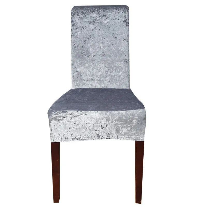 Aksominiai kėdžių užvalkalai Vienspalviai Sėdynės Apsauginiai Sėdynės Užvalkalai Viešbučių Banketams Vestuvėms Universalaus dydžio namukas