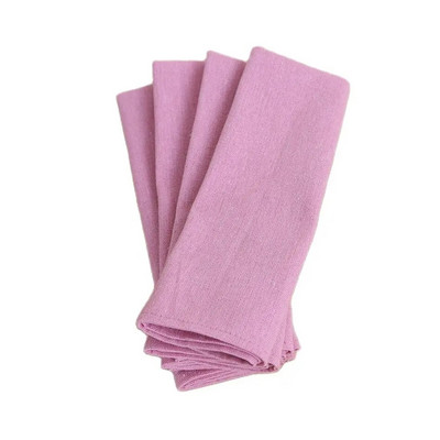 4PCS 40x40cm цветна издръжлива квадратна платнена салфетка, платнена подложка за многократна употреба, за кухненска маса за хранене, сервиране в хотелски ресторант