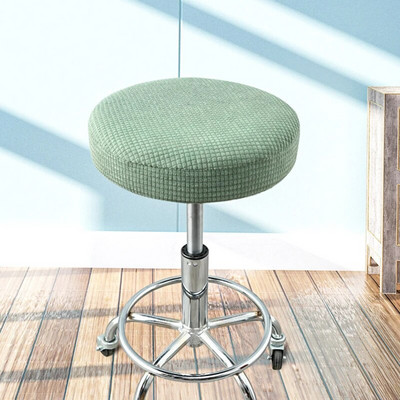 Husă de scaun rotundă de culoare solidă Husă scaun de sufragerie Husă de pernă pentru scaune elastică Husă pentru scaun lavabilă Husă pentru scaun îngroșată