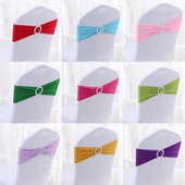 10 buc/lot decorare nunta canape pentru scaune elastice Lycra Spandex benzi pentru scaune pentru petrecere de aniversare cina banchet huse pentru scaune decor