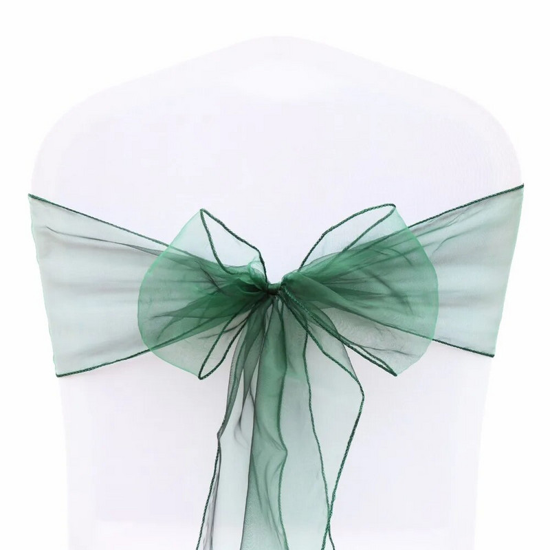 10 vnt organza kėdės lanko juostos juostelės kėdės kaklaraiščio vakarėlio banketo renginio vestuvių dekoravimas mazgas tamprus kėdės lanko juostos dekorai