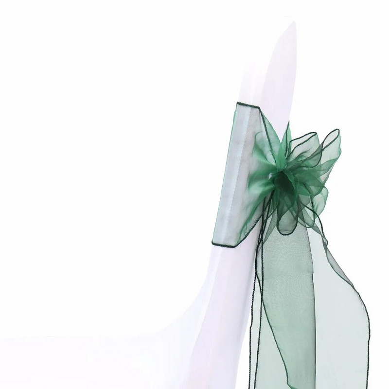 10 vnt organza kėdės lanko juostos juostelės kėdės kaklaraiščio vakarėlio banketo renginio vestuvių dekoravimas mazgas tamprus kėdės lanko juostos dekorai